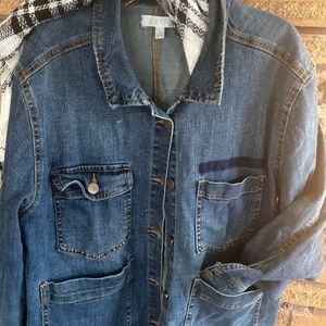 ABOUND DISTRESSED 6 button Jean jacket , euc, worn once, excellent soft fabric🌸